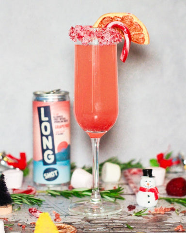 Long Shot Cocktail Candy Cane Fizz